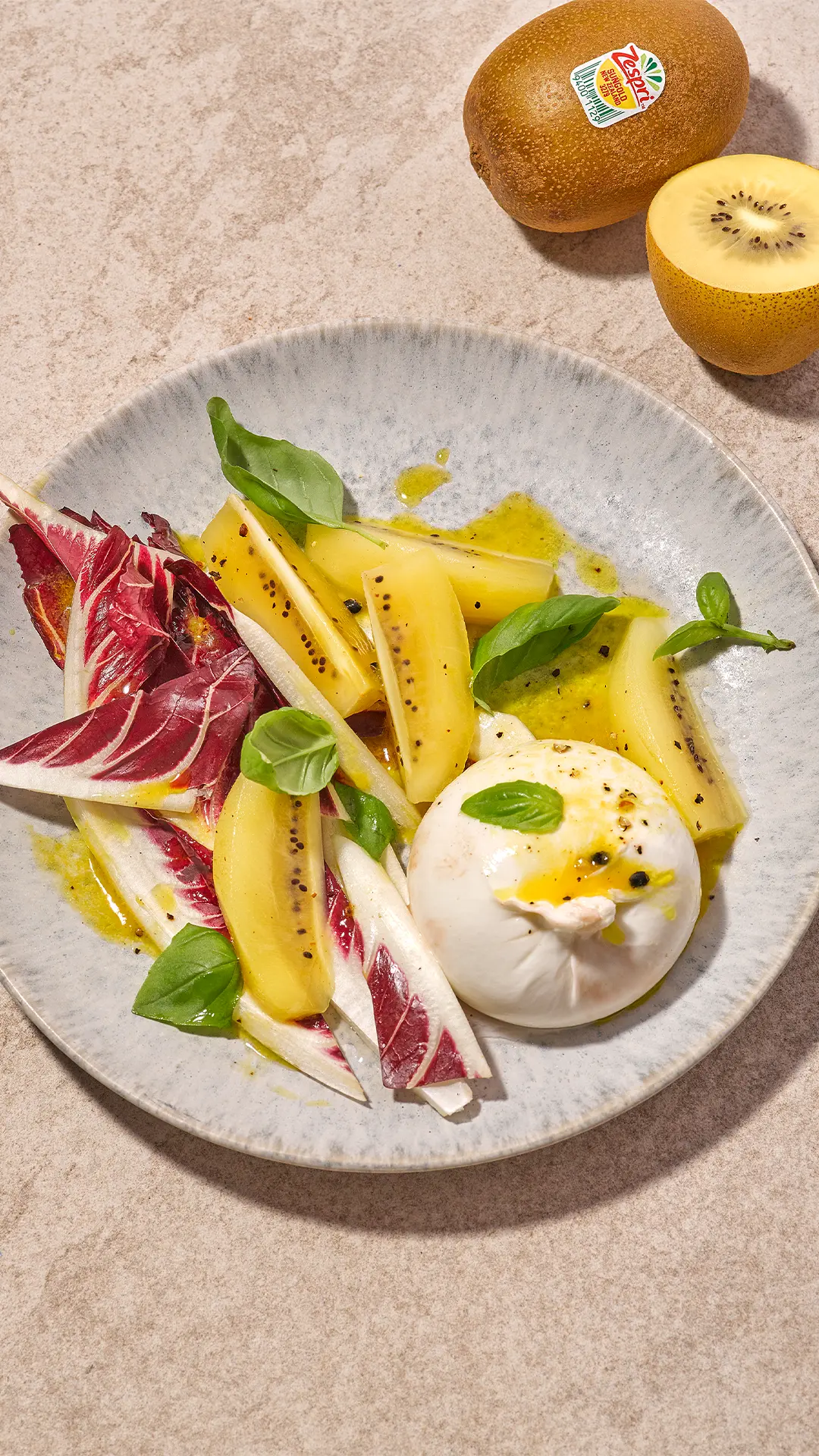 Burrata Mit SunGold Kiwi Und Passionsfruchtdressing Zespri Deutschland